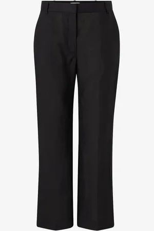 Calvin Klein Bukse Linen Slim Straight Cropped Pant