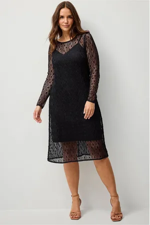 Zizzi Kjole blKate L/S Midi Dress