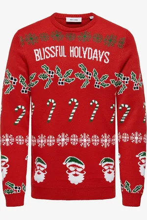 Only & Sons Julegenser onsMmas Reg 5 Allover Crew Knit