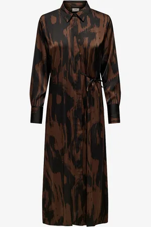 JDY Kjole Judy L/S Tie Midi Shirt Dress WV