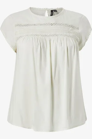 VERO MODA Bluse vmDebbie Pleat S/L Top Wvn Curve
