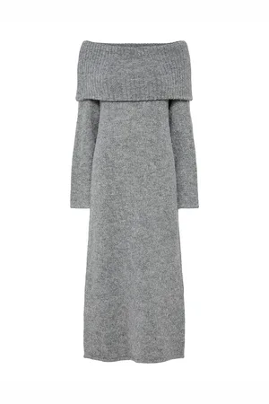 Pieces® Kjole pcPam LS Off Shoulder Knit Dress BC