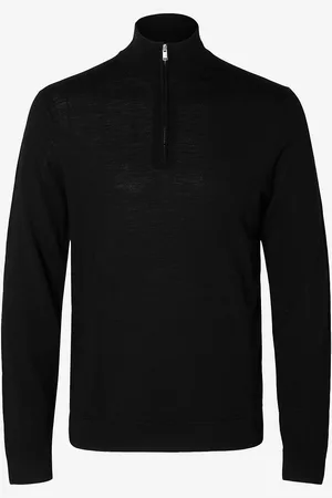 SELECTED Genser slhTray LS Knit Merino Half Zip