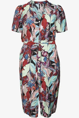 VERO MODA Kjole vmcGaja Palma SS Calf Dress Wvn GA
