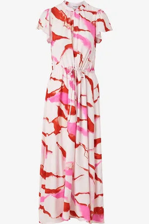 SELECTED Maxikjole slfMarine SS Aop Ankle Dress