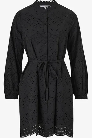 SELECTED Skjortekjole slfTatiana LS Short Embr Dress