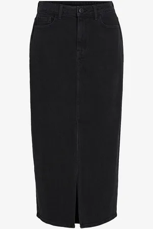 VILA Denim skjørt viJaf HW Midi Denim Skirt