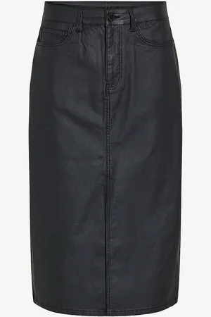 VILA Skjørt viMil RW Midi Coated Skirt