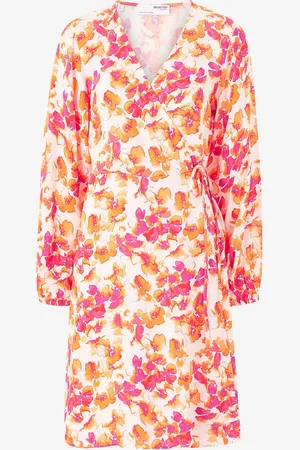 SELECTED Omslagskjole slfFiola LS Aop Wrap Dress