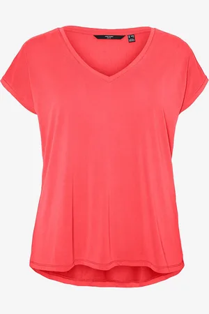 VERO MODA Topp vmFilli SS V-neck Tee GA Curve