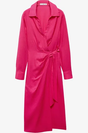 MANGO Kjole i lin Dress Carola