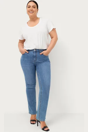 ELLOS Utsvingte stretchjeans med høy midje