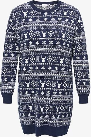 ONLY Julekjole carXmas Winter LS O-neck Dress Knt