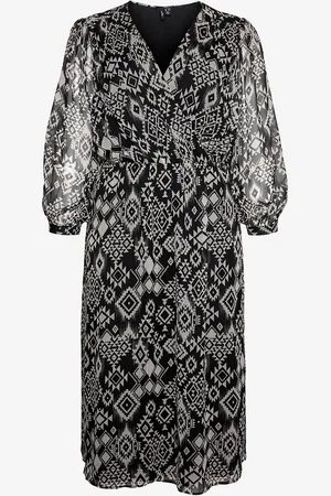 VERO MODA Kjole vmcGema Gil L/S 7/8 Dress Wvn Curve
