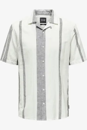 Only & Sons Skjorte onsCaiden SS Stripe Linen Resort