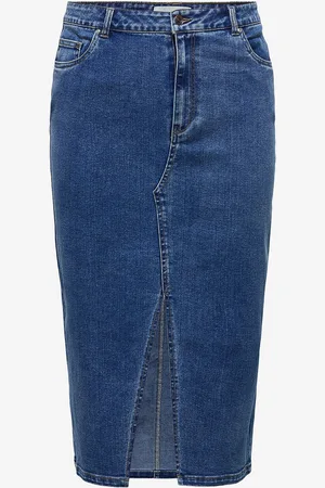 ONLY Denim skjørt carSiri Front Slit Skirt Dnm