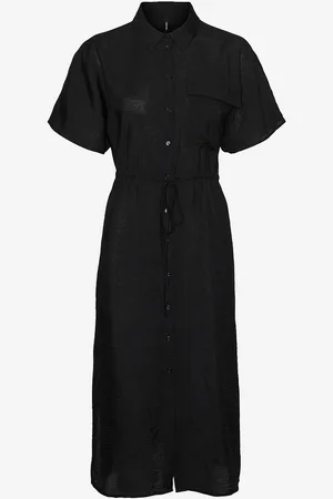 VERO MODA Skjortekjole vmIris S/S Shirt Calf Dress Wvn