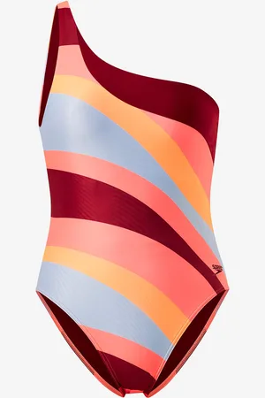 Speedo Badedrakt Womens Printed Asymmetric 1 Piece