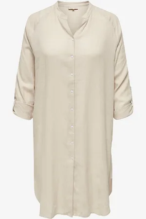 ONLY Skjortekjole carTokyo L/S Linen Blend Dress Wvn