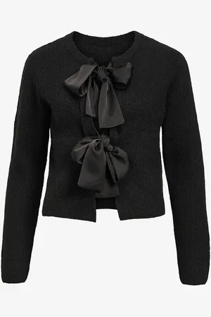 Object Kardigan objParvi Sateen Bow Knit Cardigan D