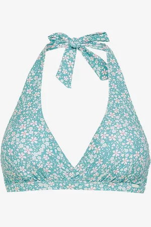 Abecita Bikini-BH Maui Halterneck Bikini bra Black Printed