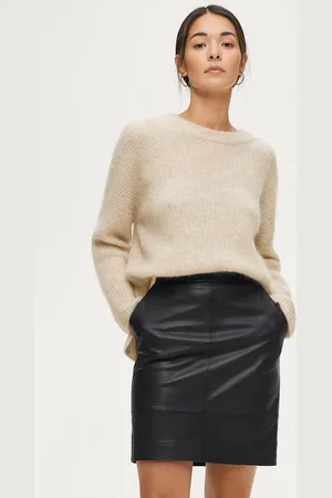Second Female Skinnskjørt Francie Mini Leather Skirt