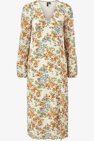 VERO MODA Kjole vmHollo L/S V-neck Slit Dress Exp