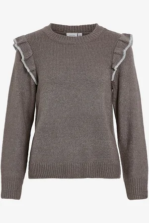 VILA Genser viNanzy L/s O-neck Flounce Knit Top