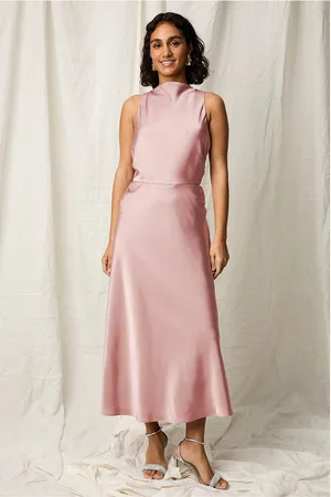 JOELLE Maxikjole med sidedrapering