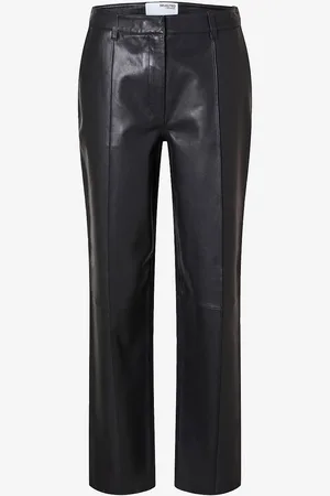 SELECTED Skinnbukser slfAnnemai MW Leather Pant
