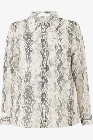 MANGO Bluse Shirt Snake