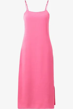 JDY Kjole Urba S/L Midi Slit Dress Wvn
