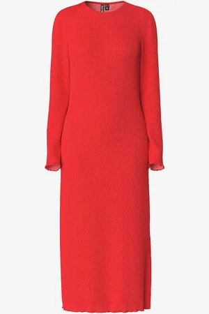 Pieces® Kjole pcFlora LS Midi Dress Noos BC