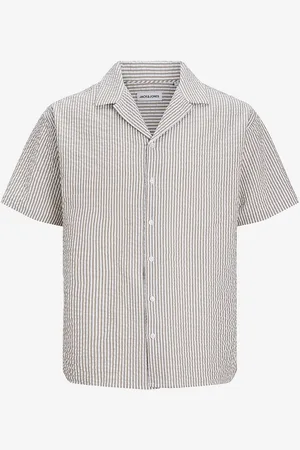 JACK & JONES Skjorte jjAydan Seersucker Resort Shirt SS