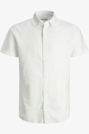 JACK & JONES Skjorte jjeLinen Blend Shirt SS SN Jnr