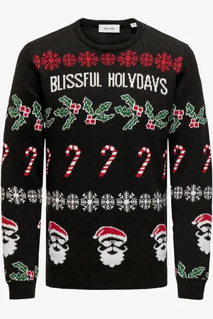 Only & Sons Julegenser onsMmas Reg 5 Allover Crew Knit