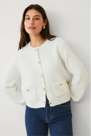 ELLOS Cardigan med gullknapper