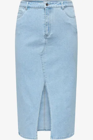 ONLY Denim skjørt carSiri Front Slit Skirt Dnm