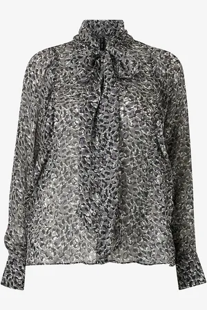 MANGO Bluse Leopard