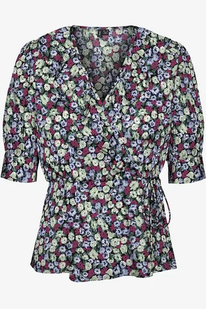 VERO MODA Bluse vmHenna 2/4 Neck Frill Top Vip