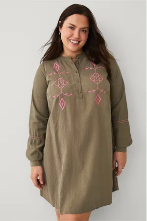 Zizzi Kjole mFlorina L/S Short Dress