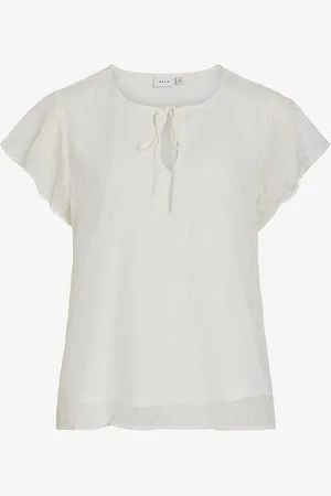 VILA Bluse viEdee C/S V-neck Top