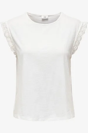 JDY Topp Salva Life S/L Crochet Top Jrs