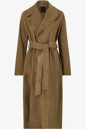 MANGO Jakke i semsket skinn Trench Coat West