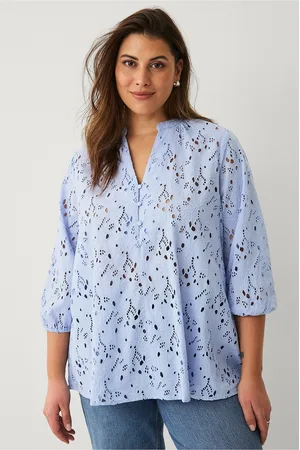 ELLOS Bluse med hullbroderi