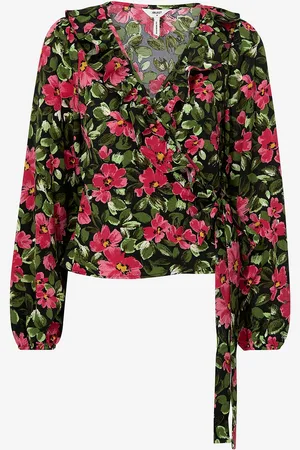 Object Omslagsbluse objSuma L/S Wrap Top A Fair