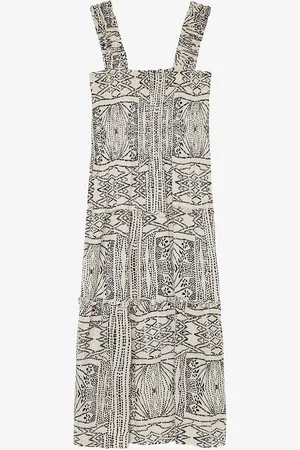 VERO MODA Kjole vmMenny SL Smock Calf Dress Wvn
