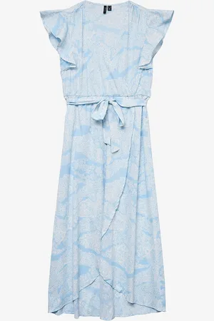 VERO MODA Maxikjole vmPage S/L Long Wrap Dress
