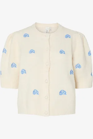 Y.A.S Kardigan yasAnne SS Embroidery Knit Cardigan