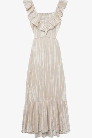 VERO MODA Maxikjole vmDicthe S/L Ankle Detail Dress